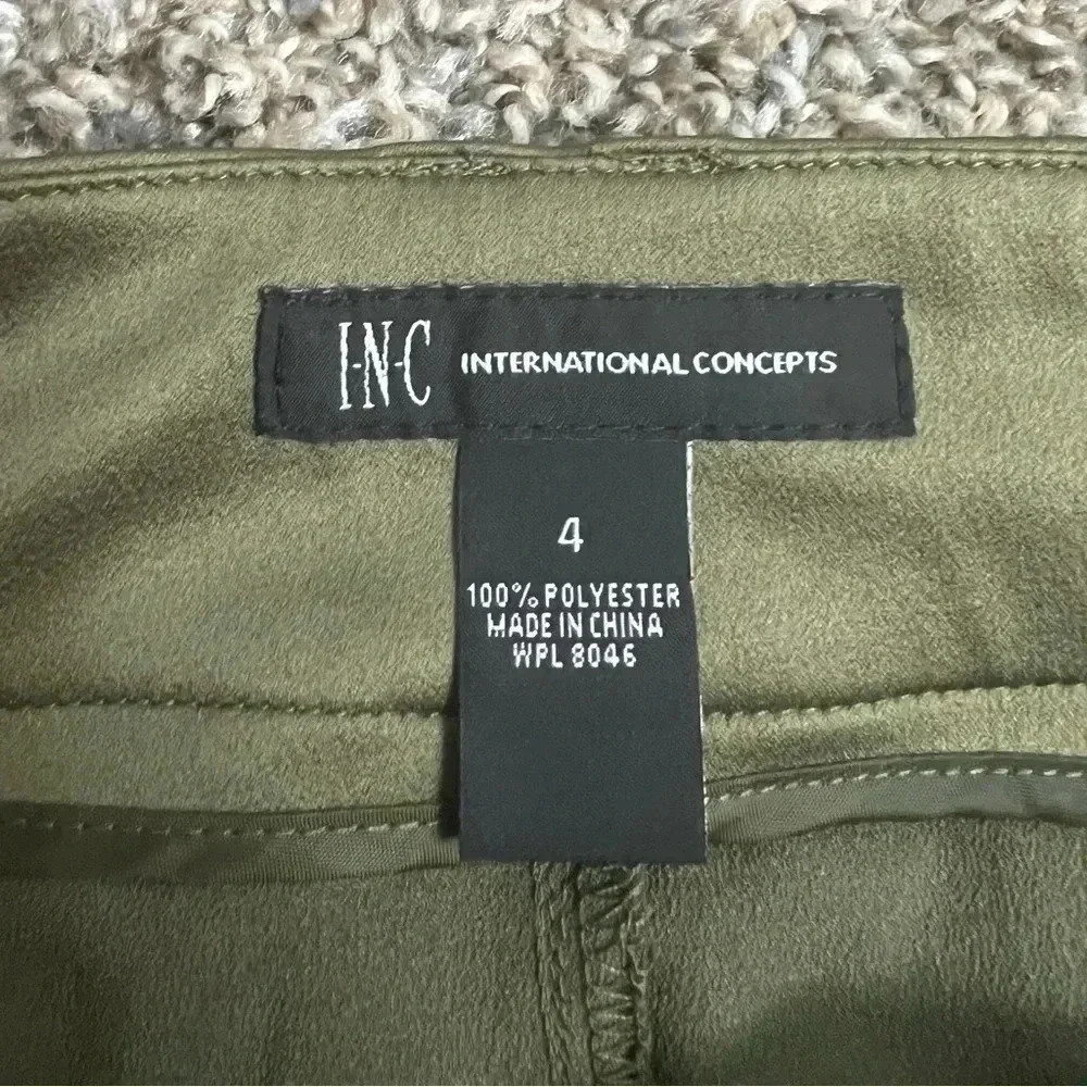 INC INTERNATIONAL CONCEPT Y2K CARGO PANTS FOREST GREEN SEQUIN POCKETS CUFFED - Picture 6 of 12